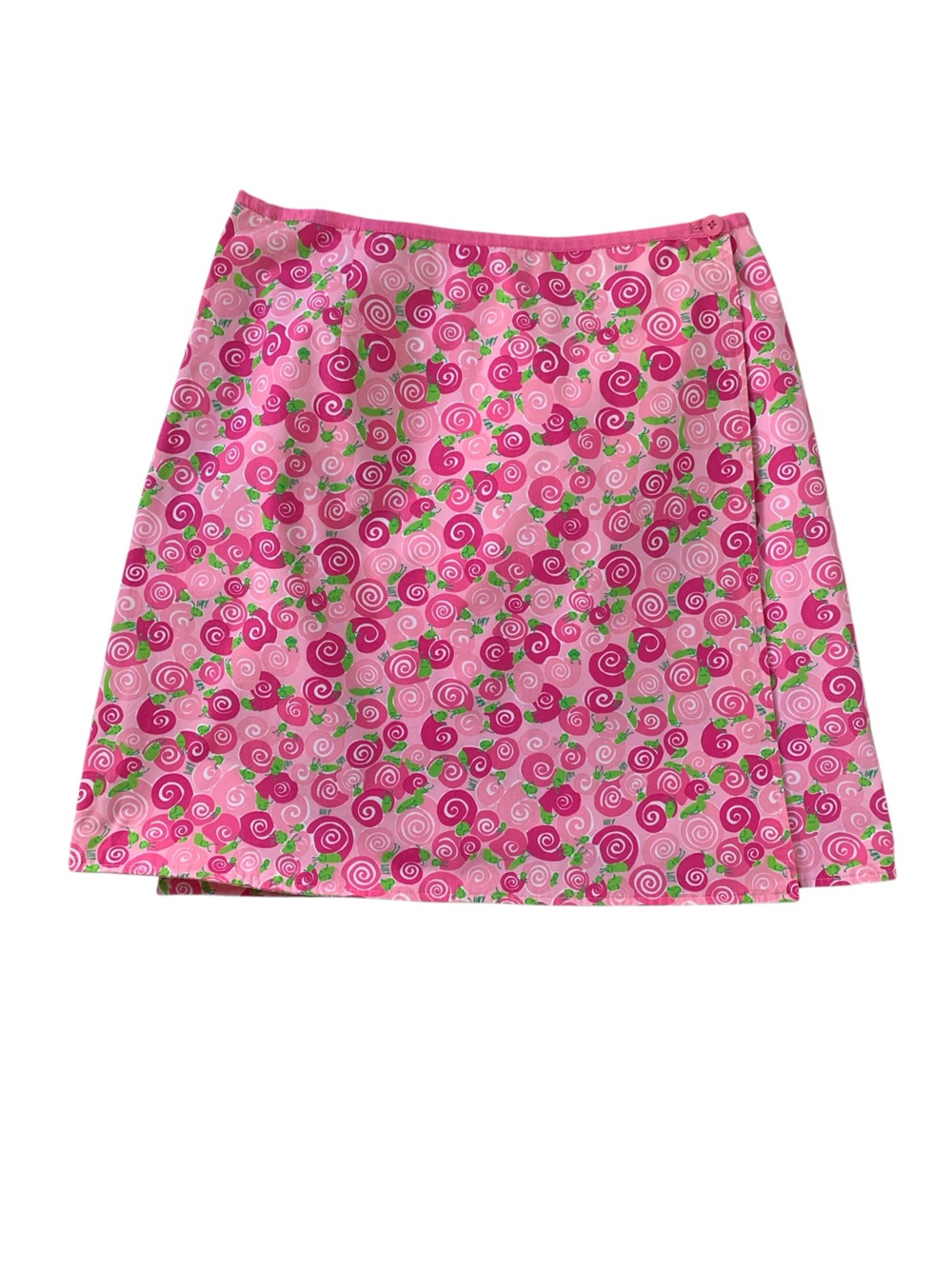 Vintage Lilly Pulitzer Reversible Wrap Skirt Snails / Elephants  Size 10